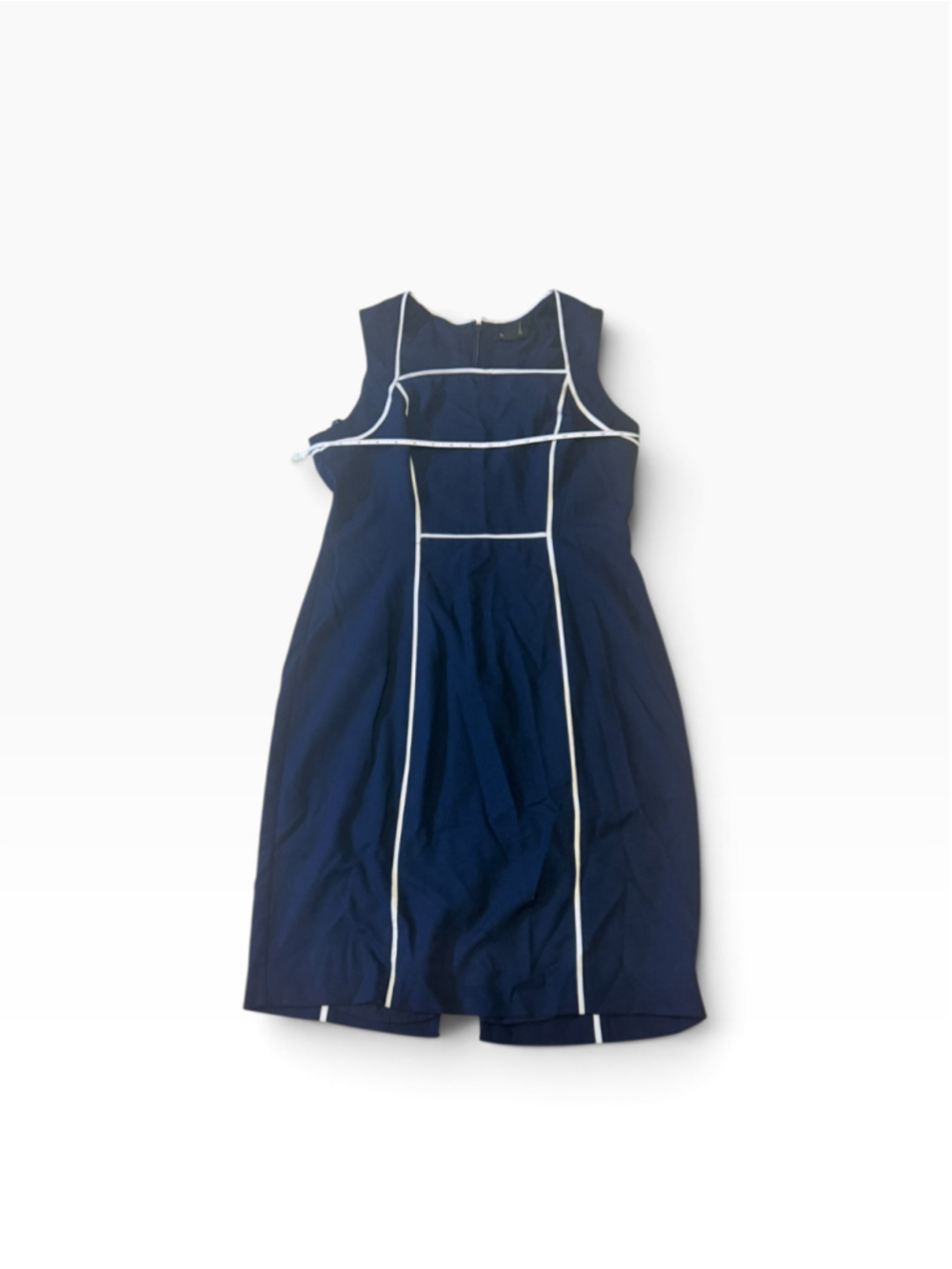 Women's White House Black Market Midi Dress Size 12 Blue White